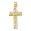 Easter Brass Micro Pave Clear Cubic Zirconia Pendants CU-CBAC7ED-03G-1