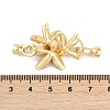 Brass Micro Pave Clear Cubic Zirconia Fold Over Clasps KK-U043-09G-01-3