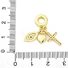 Brass Micro Pave Cubic Zirconia European Dangle Charms KK-D325-15G-3