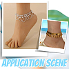 2Pcs 2 Styles Alloy Bell Chain Tassel Anklets AJEW-ME0002-98-5