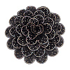 Polyester Flower Brooches JEWB-WH0020-130A-1
