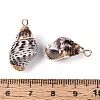 Electroplated Natural Shell Pendants BSHE-T015-03-3