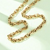 7MM 304 Stainless Steel Rope Chain Necklaces with OT Clasps for Men Women NJEW-P355-01B-G-2