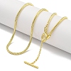 Brass Snake Chain Necklaces for Women NJEW-G084-01G-1