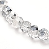Faceted Glass Rondelle Beads Stretch Bracelet for Kid BJEW-JB06807-17-3