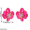 Flower Alloy Enamel Stud Earrings FS-WG5F23F-01-2