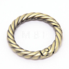 Zinc Alloy Spring Gate Rings PALLOY-WH0081-51B-01-1