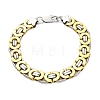 304 Stainless Steel Byzantine Chain Bracelets for Women Men BJEW-R018-22GP-02-2