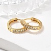 Clear Cubic Zirconia Huggie Hoop Earrings EJEW-L231-41G-01-4