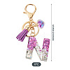 Alloy Resin Heart Keychains KEYC-TADJ0002-01G-N-3