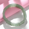 Square Natural Green Aventurine Beads Stretch Bracelets for Women Men BJEW-C097-06O-1
