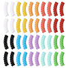  100Pcs 10 Colors Opaque Acrylic Beads OACR-TA0001-22-2
