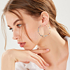 ANATTASOUL 4 Pairs 4 Style Glass Beaded Big Hoop Earrings EJEW-AN0002-22-4