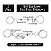 1 Set Alloy Enamel Evil Eye Links Bag Strap Extenders FIND-AR0003-58-2