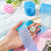 2Rolls Polyester Hot-fix Rhinestone Raw Edges Ribbon OCOR-TA0003-95K-6