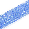 Transparent Electroplate Glass Beads Strands EGLA-A039-T2mm-A07-1