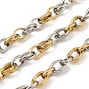 304 Stainless Steel Two Tone Oval Link Chains Chains CHS-F022-05GP-1