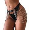 Punk Style Alloy Multi-Layer PU Leather Chain Belts for Women FS-WG2C119-02-3