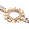 Sun Shape Brass Micro Pave Cubic Zirconia Link Bracelets BJEW-C055-02G-3