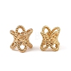 Brass Double Bead Caps KK-K374-23G-1