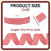 Polyester Tartan Ribbon OCOR-WH0082-574D-01-2