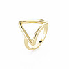 Hollow Triangle Rack Plating Alloy Wide Band Rings RJEW-Q163-015-RS-3