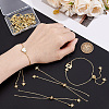 10Pcs 1MM Brass Box Chain Slider Bracelet Making MAK-BBC0001-37-3