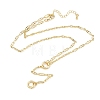 Brass Wavy Oval Link Chain Y Lariat Necklaces NJEW-H087-01G-4