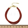 Polyester Metallic Braided Multi-strand Cord Bracelet for Bracelet Making BJEW-H642-02G-11-5