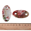 Natural Agate(Dyed & Heated) Links Connector Charms G-Q606-03-3