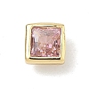 Square Brass Micro Pave Cubic Zirconia Cabochons KK-P345-13G-E01-1