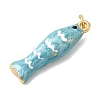 Brass Enamel Pendants LS-KK-H092-08G-04-2
