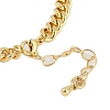 Rack Plating Brass Bracelets with Cubic Zirconia for Women BJEW-D047-01G-02-3