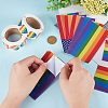 2 Roll 2 Style Stickers Roll and 8 Sheets 2 Style Rectangle with Rainbow Waterproof PVC Sticker DIY-FH0003-87-3
