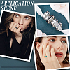 18Pcs 18 Styles 201 Stainless Steel Grooved Finger Ring Settings RJEW-SC0001-41-6