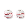 Spray Painted Wooden Beads WOOD-A029-07A-1