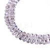 Electroplate Transparent Glass Beads Strands EGLA-N002-30-C04-2