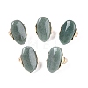 Natural Green Aventurine Stretch Finger Rings RJEW-N055-01C-1