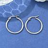 Tarnish Resistant 304 Stainless Steel Hoop Earrings X-EJEW-F105-10P-1
