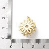 Brass Micro Pave Clear Cubic Zirconia Pendants ZIRC-D276-01G-C-3