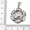 304 Stainless Steel Pendants STAS-C164-05AS-3