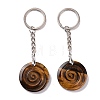 Natural Tiger Eye Vortex Pendant Keychain KEYC-E038-01P-02-1