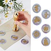 CRASPIRE 6Pcs 6 Patterns Brass Wax Seal Stamp AJEW-CP0004-26-3