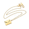 304 Stainless Steel Envolope Pendant Necklaces for Women NJEW-U037-01C-G-4