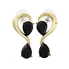 Alloy Rhinestones Stud Earrings EJEW-M075-04G-03-2