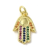 Brass Micro Pave Cubic Zirconia Pendants KK-M283-13F-02-1