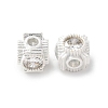 Brass Pave Cubic Zirconia Beads KK-C157-27S-2