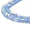 Baking Painted Transparent Glass Beads Strands DGLA-A034-J4mm-B09-3