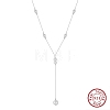 925 Sterling Silver & Rice Natural Freshwater Pearl Pendant Y Necklaces for Women SE-CBA9BBC-16P-1
