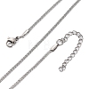 304 Stainless Steel Mesh Chain Necklaces for Women Men NJEW-P321-01P-4